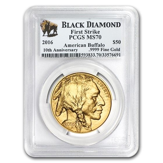 2016 1 oz Gold Buffalo MS-70 PCGS (FS, Black Diamond) 2016 1 oz Gold Buffalo MS-70 PCGS (FS, Black Diamond)